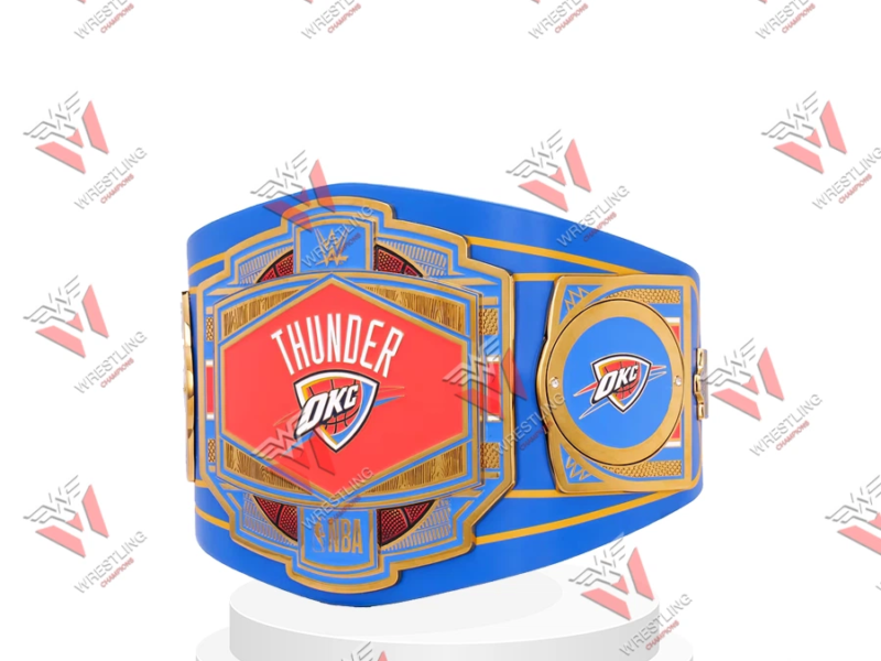 Thunder OKC NBA Wrestling Championship Replica Title Belt