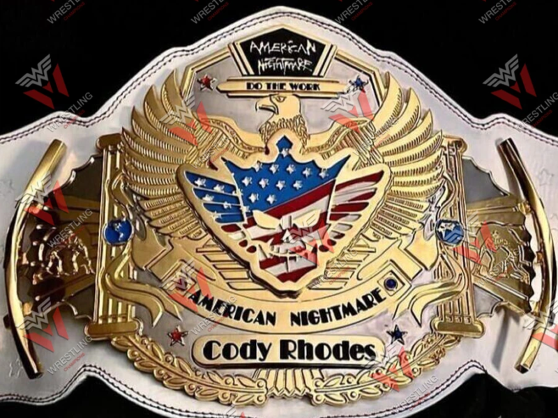 Cody Rhodes American Nightmare World Wrestling Championship Title Belt Replica