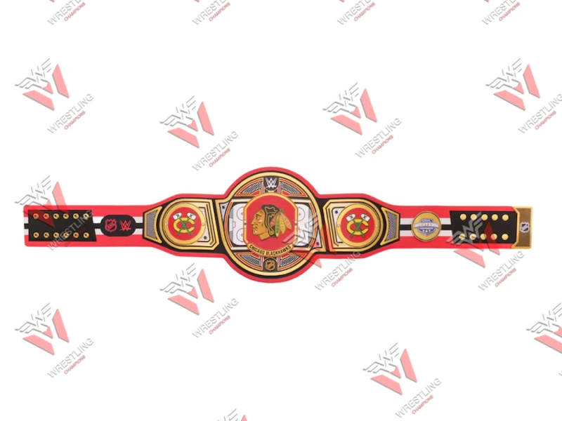 Chicago Blackhawks NHL Wrestling Championship Belt