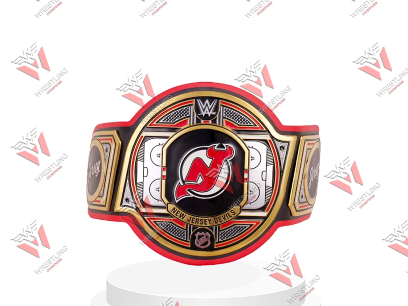 New Jersey Devils NHL Wrestling Championship Belt