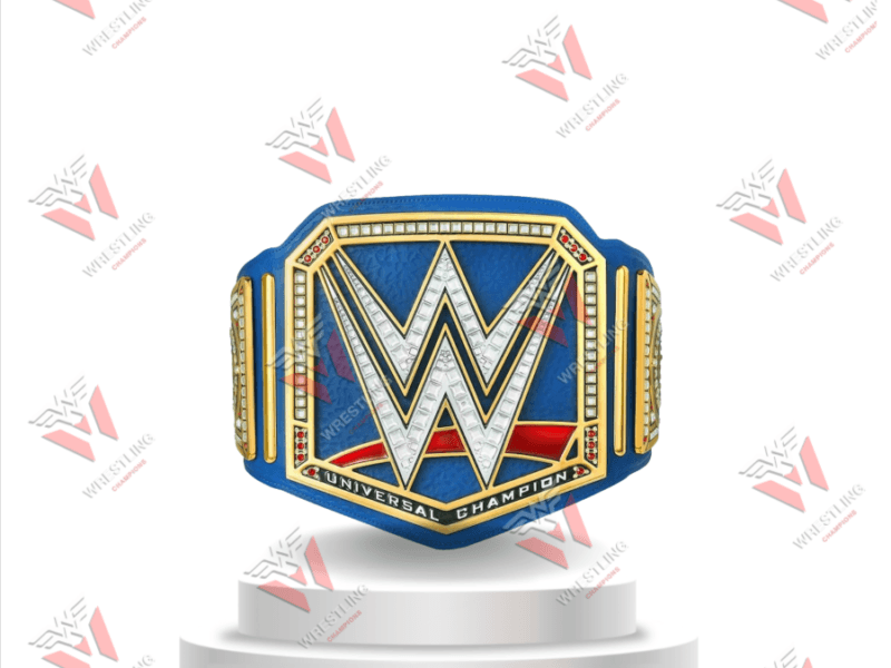 New Blue Universal Wrestling Championship Replica Title Belt