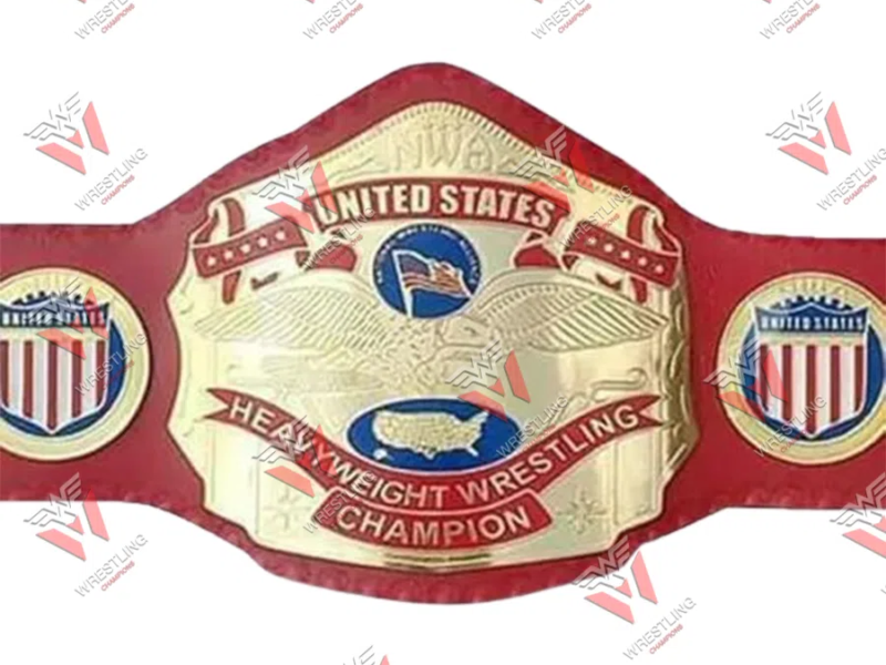 NWA Red Strap United State Heavyweight Wrestling Championship Replica Belt