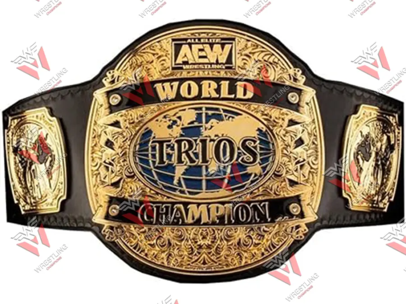 AEW Trios World Wrestling Championship Replica Title Belt