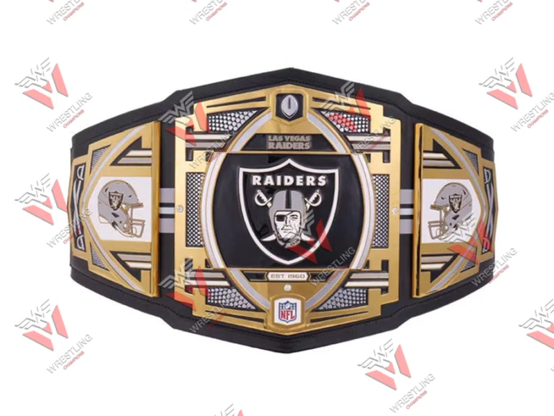 Las Vegas Raiders Wrestling Championship Title Belt