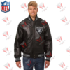 Men's Las Vegas Raider NFL Black Leather Jacket