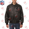 Men's New Orleans Saints Black NFL Leather Jacket