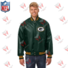 Men's Green Bay Packers Green Leather Jacket