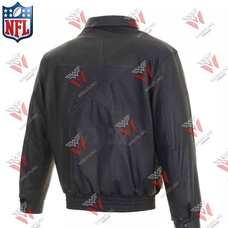 Dallas Cowboys Leather NFL Jacket - Navy